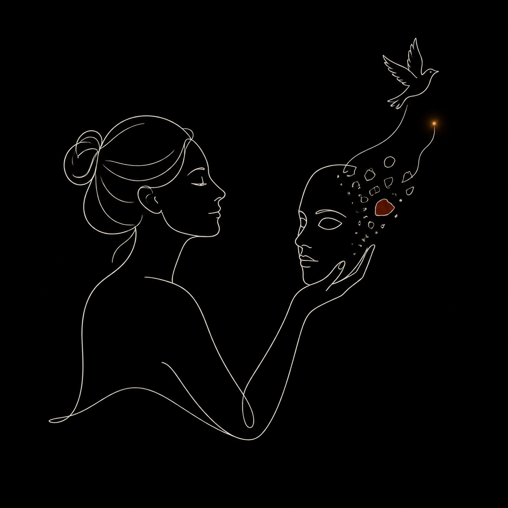 Ilustração da reflexão A paz de descobrir quem alguém realmente é