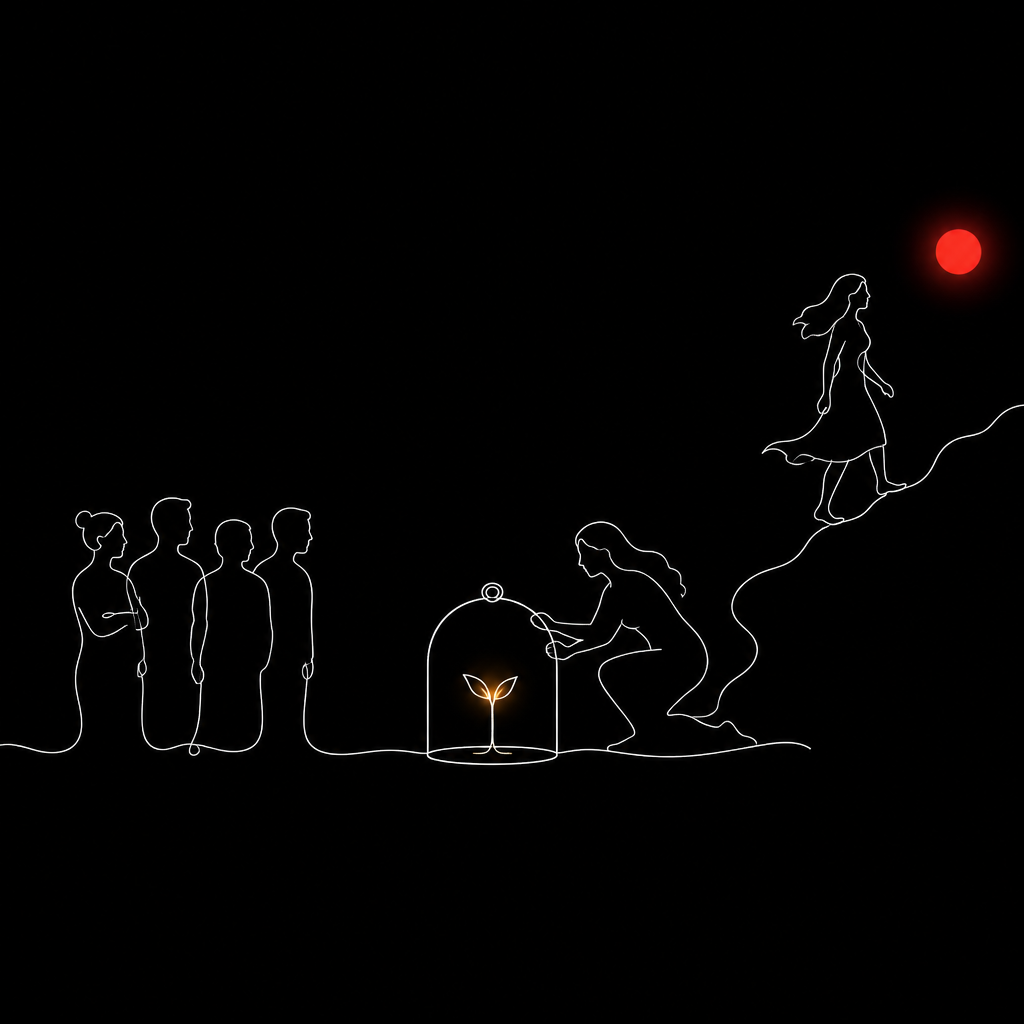 Ilustração da reflexão O ambiente certo revela seu poder