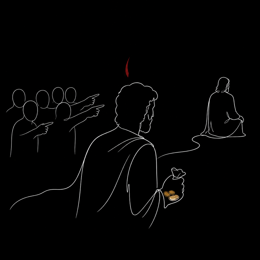 Ilustração da reflexão E se Judas tivesse contado a história?