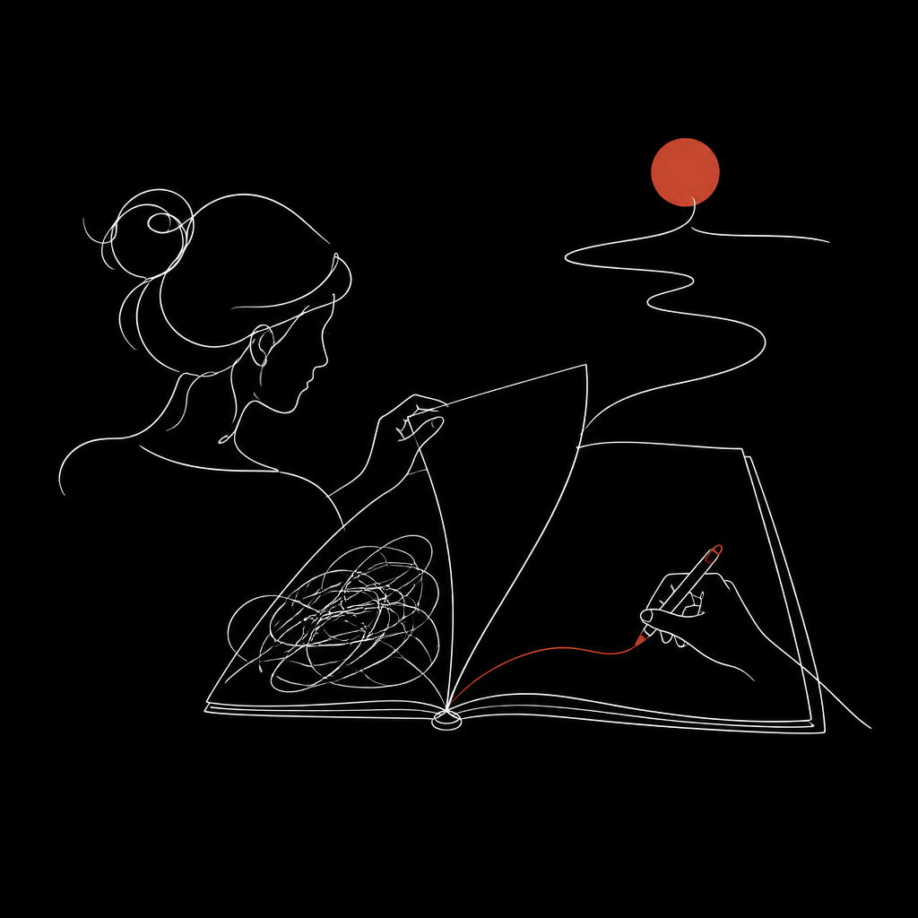 Ilustração da reflexão A vida é um rascunho