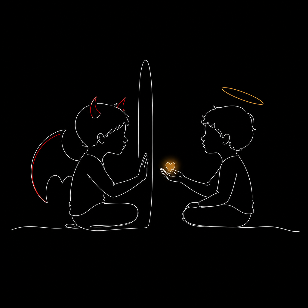 Ilustração da reflexão Você é bom ou apenas inofensivo?